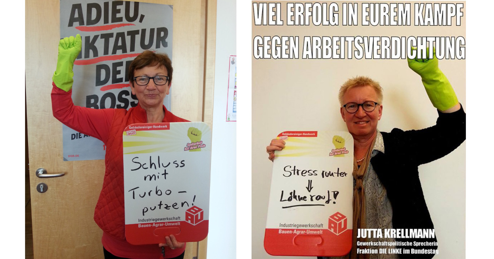 Bundestagsabgeordnete Jutta Krellmann & Inge Höger (die Linke) unterstützen unsere Forderungen