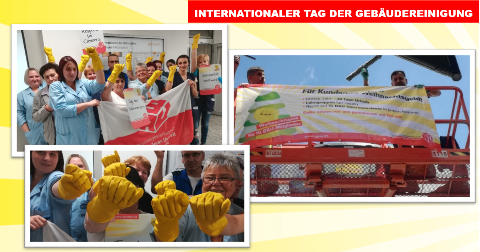Auch Kolleginnen & Kollegen aus München und Ingolstadt fordern Respect for Cleaners