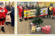 Weihnachtsmän bei ISS im Industriepark Hanau