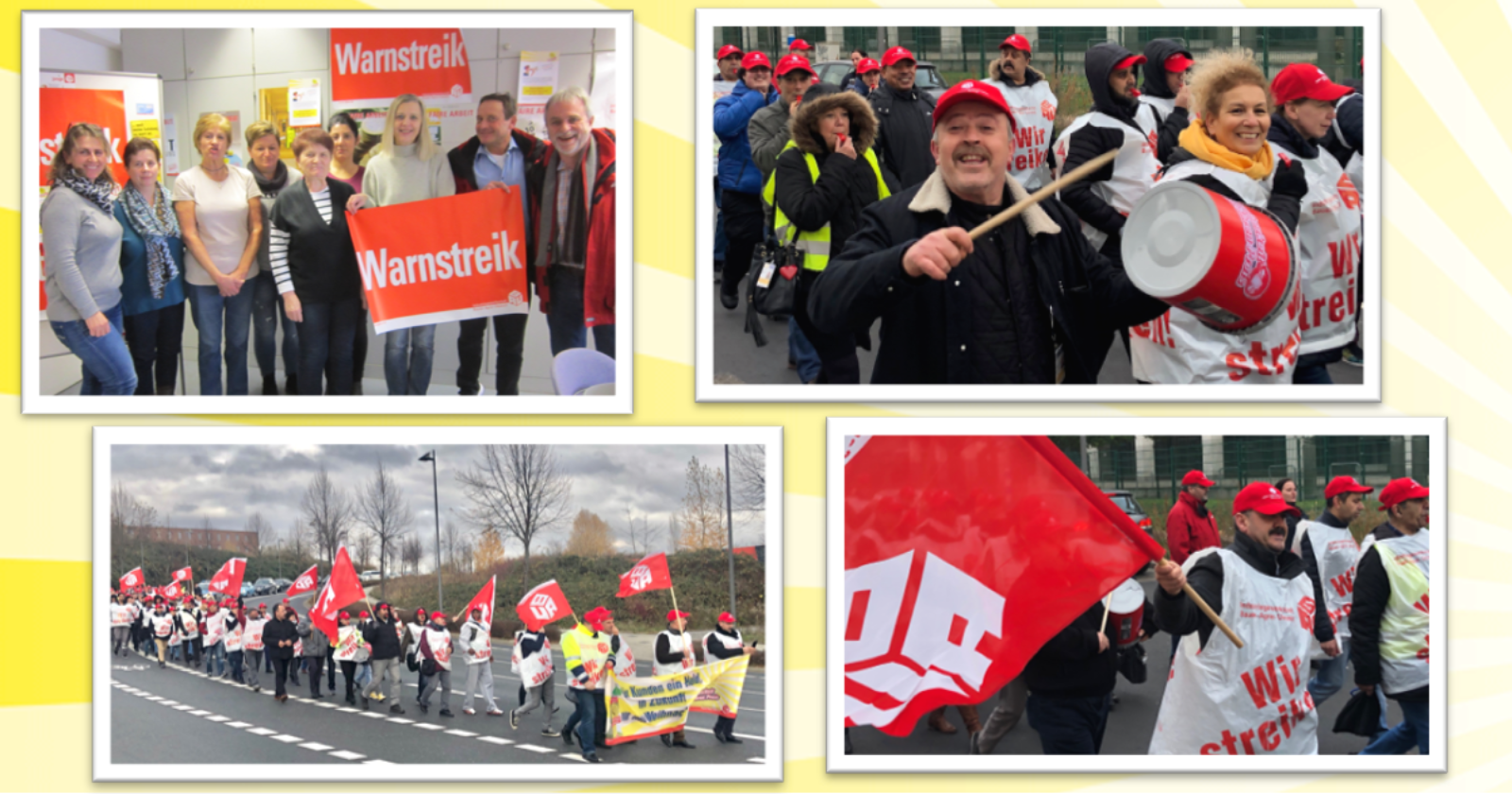 Impressionen von gestrigen Streiks in Wiesbaden und Frankfurt a.M.