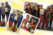 Internationaler Frauentag: IG BAU verteilte Rosen an Kolleginnen der Gebäudereinigung der Universitätsklinik Homburg