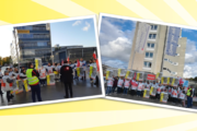 Beschäftigte der Gebäudereinigung von Leadec streikten bei Continental und Stadtwerken in Ingolstadt