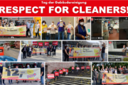 Bundesweite Aktionen zum Tag der Gebäudereingung - Kolleginnen und Kollegen fordern "Respect for Cleaners!"