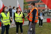 Gemeinsame Protestaktion von IGBAU und ver.di am Sana Klinikum in Offenbach zum Tag der Pflege