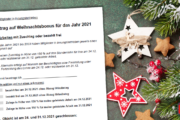 Antragsformular für den Weihnachtsbonus 2021